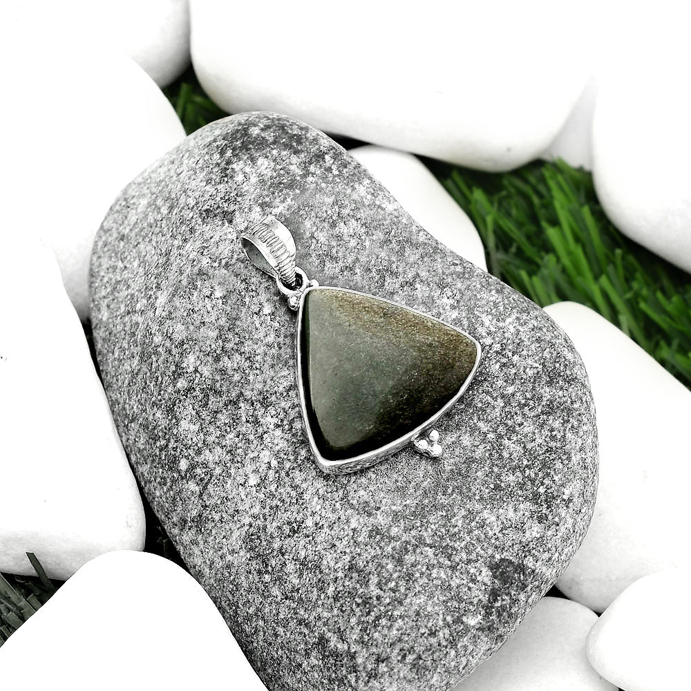 Natural Silver Obsidian Pendant P-1100 SDP112115