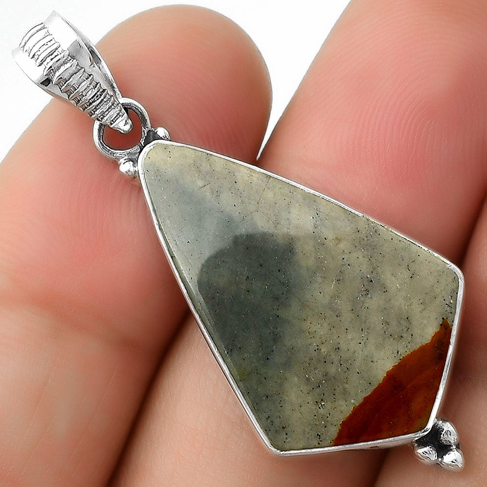 Natural Rocky Butte Picture Jasper Pendant P-1100 SDP112119