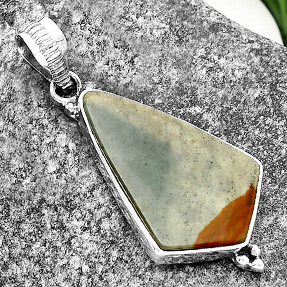 Natural Rocky Butte Picture Jasper Pendant P-1100 SDP112119