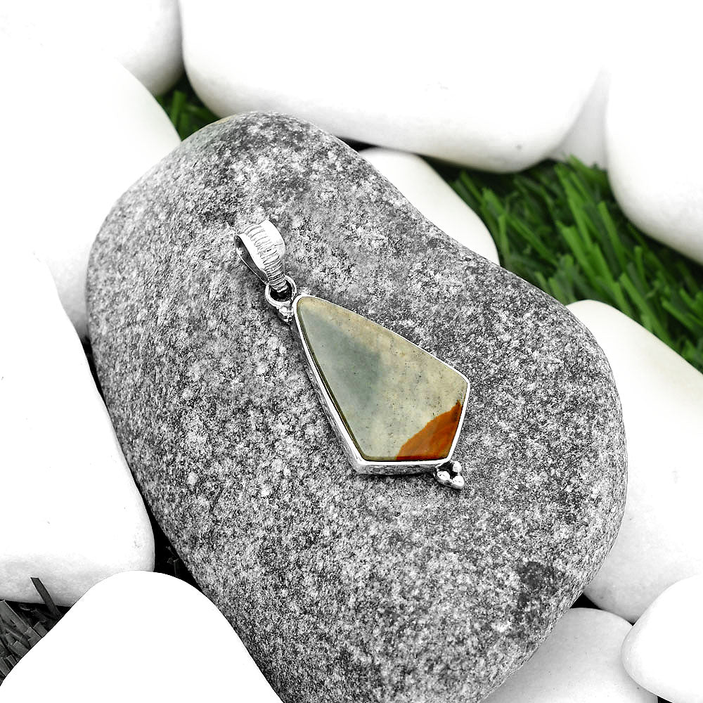 Natural Rocky Butte Picture Jasper Pendant P-1100 SDP112119