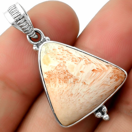 Natural Orange Scolecite - India Pendant P-1100 SDP112129