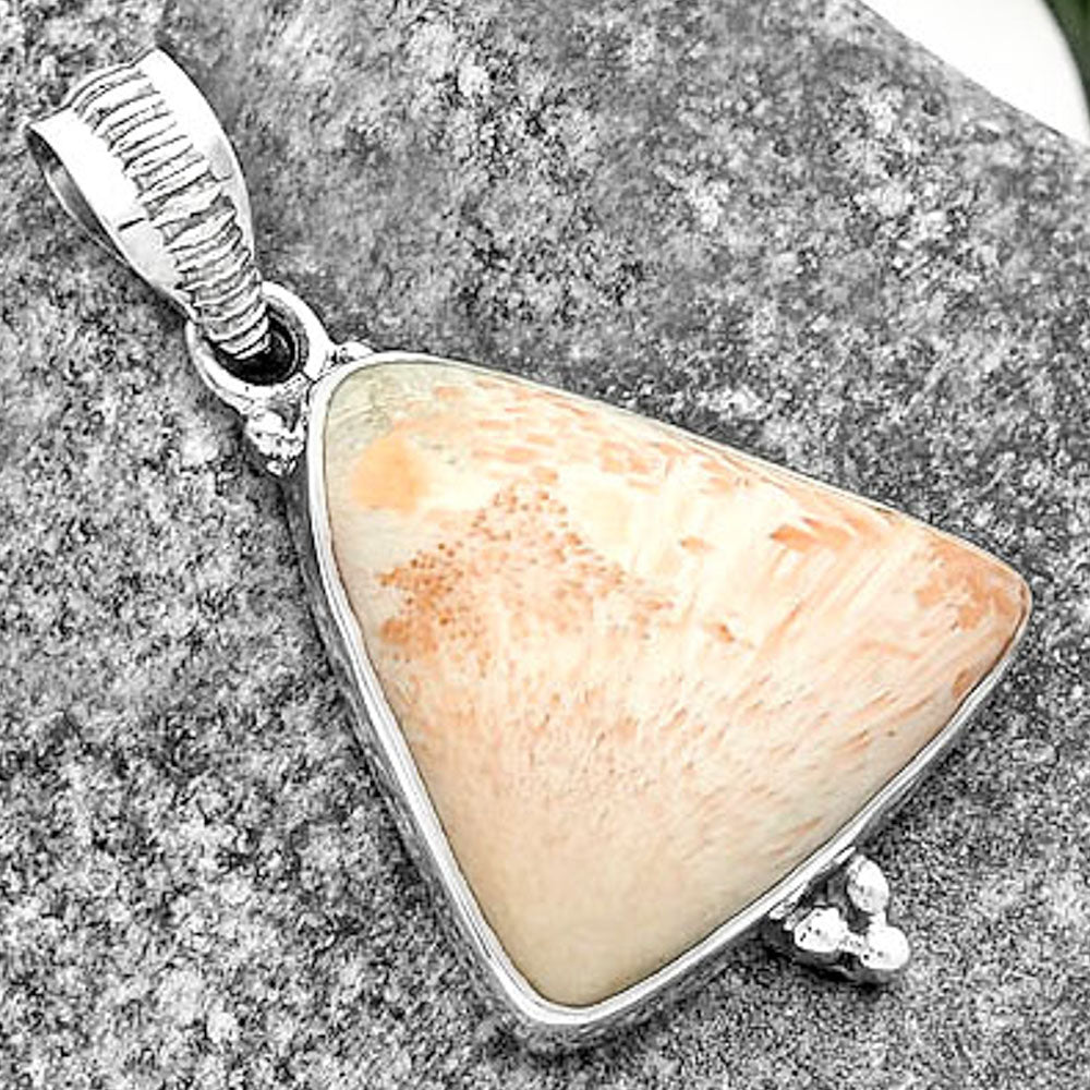 Natural Orange Scolecite - India Pendant P-1100 SDP112129