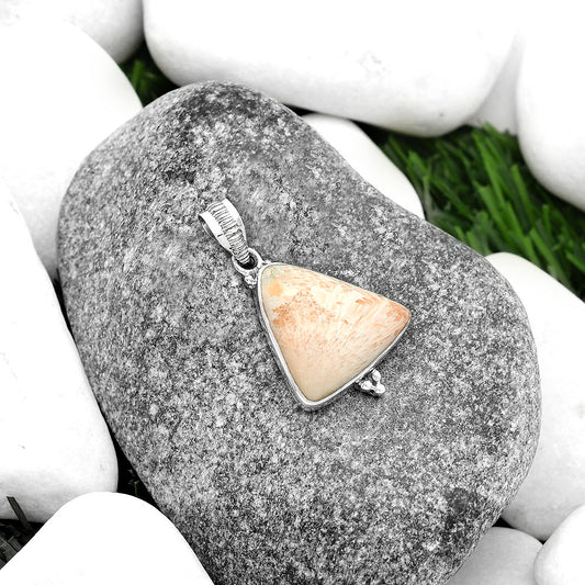 Natural Orange Scolecite - India Pendant P-1100 SDP112129