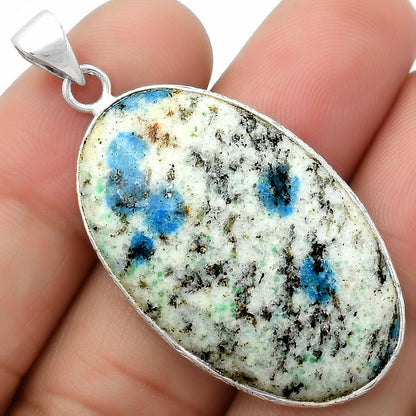 Natural K2 Blue - Azurite In Quartz Pendant P-1053 SDP112256