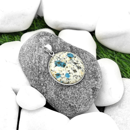 Natural K2 Blue - Azurite In Quartz Pendant P-1053 SDP112258