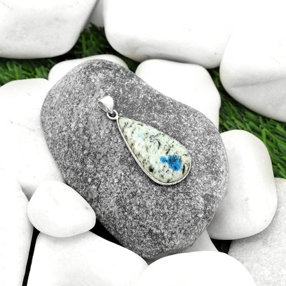 Natural K2 Blue - Azurite In Quartz Pendant P-1053 SDP112259