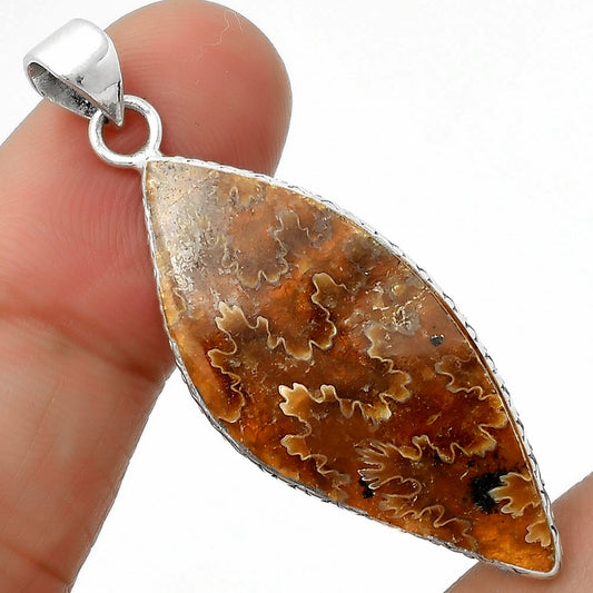 Natural Sutured Ammonite - Madagascar Pendant P-1053 SDP112332