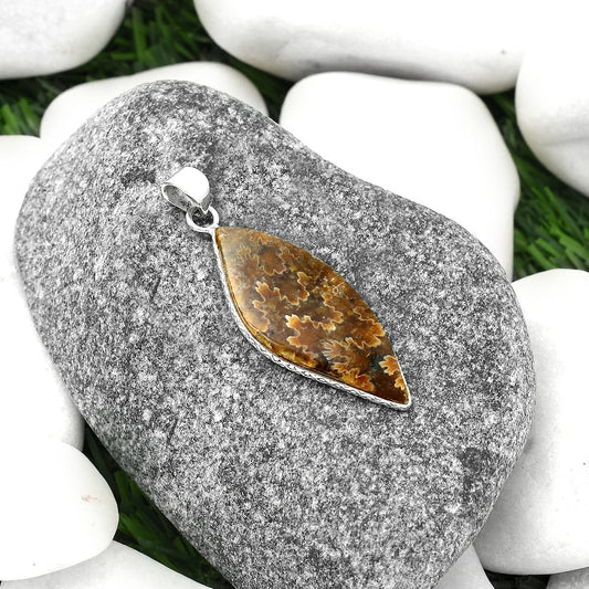 Natural Sutured Ammonite - Madagascar Pendant P-1053 SDP112332