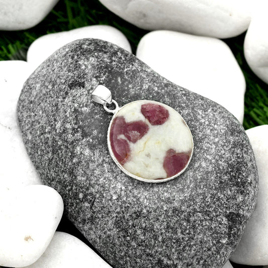 Pink Tourmaline Matrix in Quartz Pendant P-1053 SDP112390