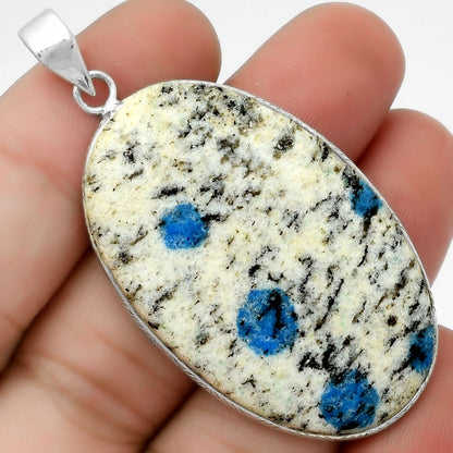 Natural K2 Blue - Azurite In Quartz Pendant P-1053 SDP112412