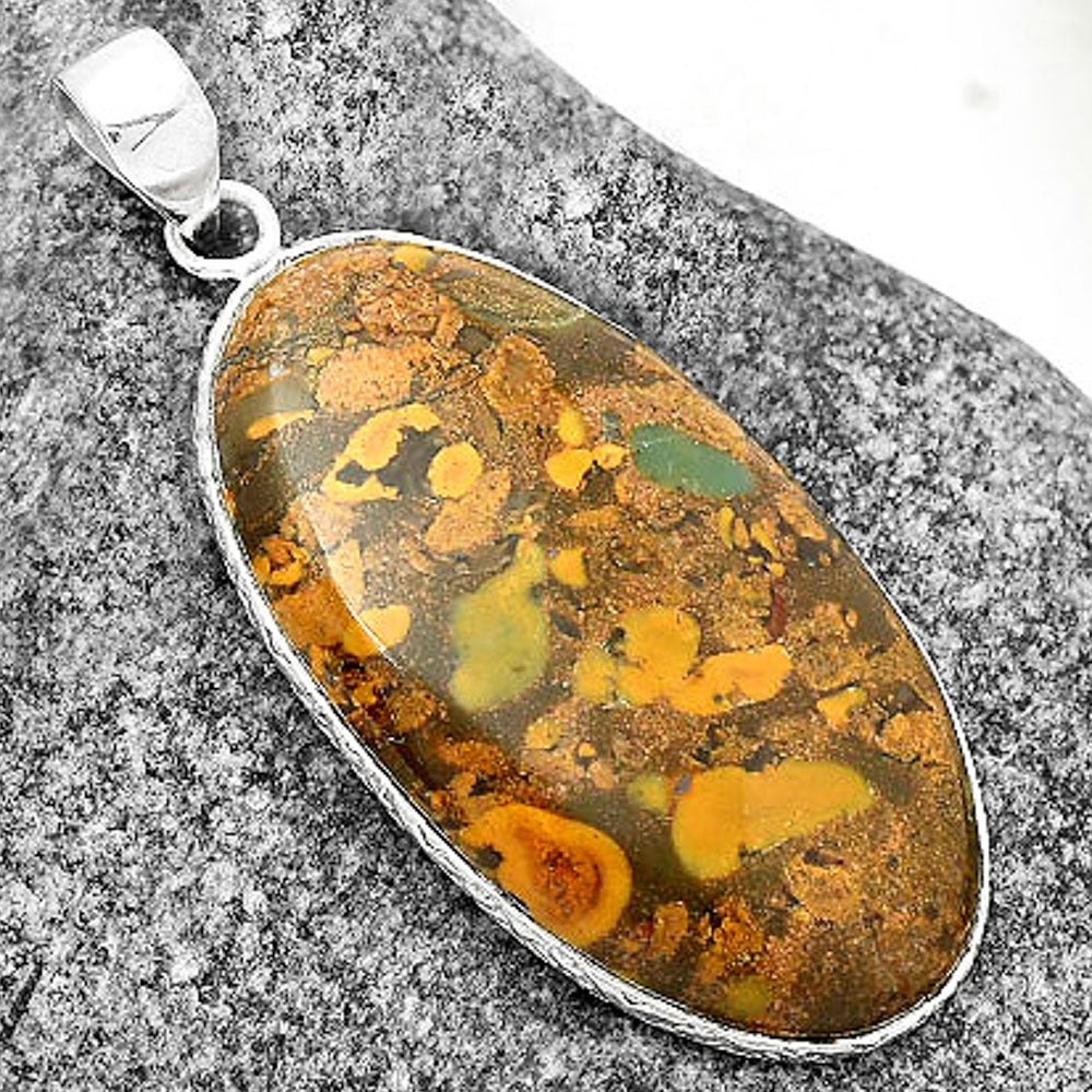 Natural Bamboo Jasper Pendant P-1053 SDP112459