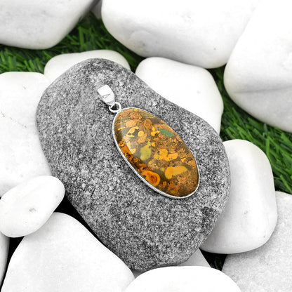 Natural Bamboo Jasper Pendant P-1053 SDP112459