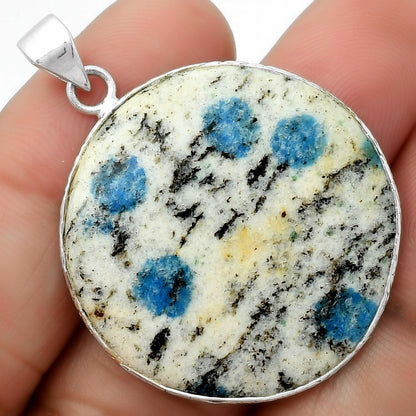 Natural K2 Blue - Azurite In Quartz Pendant P-1053 SDP112461