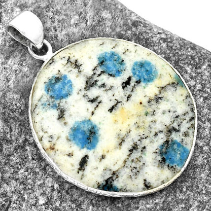 Natural K2 Blue - Azurite In Quartz Pendant P-1053 SDP112461