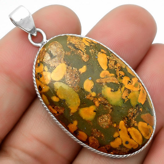 Natural Bamboo Jasper Pendant P-1053 SDP112463