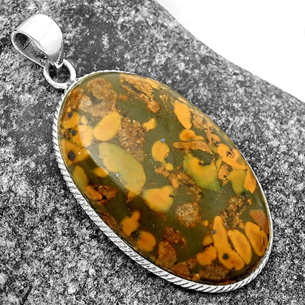 Natural Bamboo Jasper Pendant P-1053 SDP112463