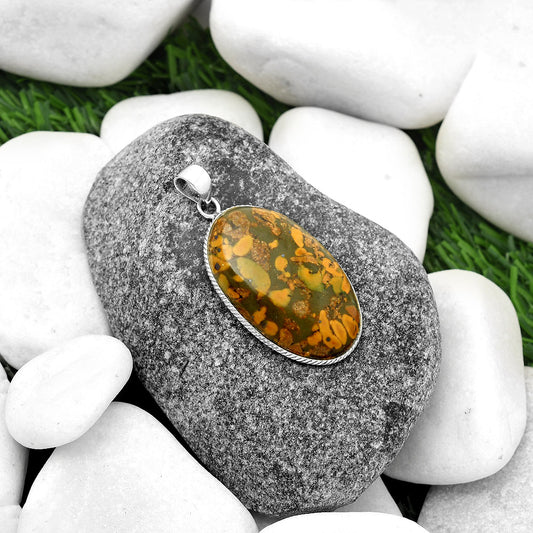 Natural Bamboo Jasper Pendant P-1053 SDP112463