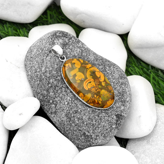 Natural Bamboo Jasper Pendant P-1053 SDP112514