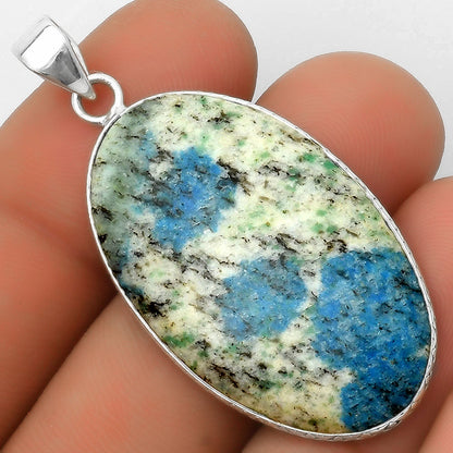 Natural K2 Blue - Azurite In Quartz Pendant P-1053 SDP112597