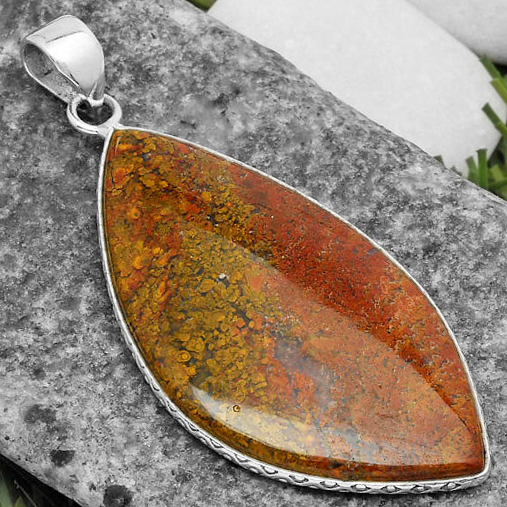Natural Red Moss Agate Pendant P-1053 SDP112611