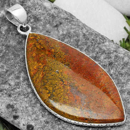 Natural Red Moss Agate Pendant P-1053 SDP112611