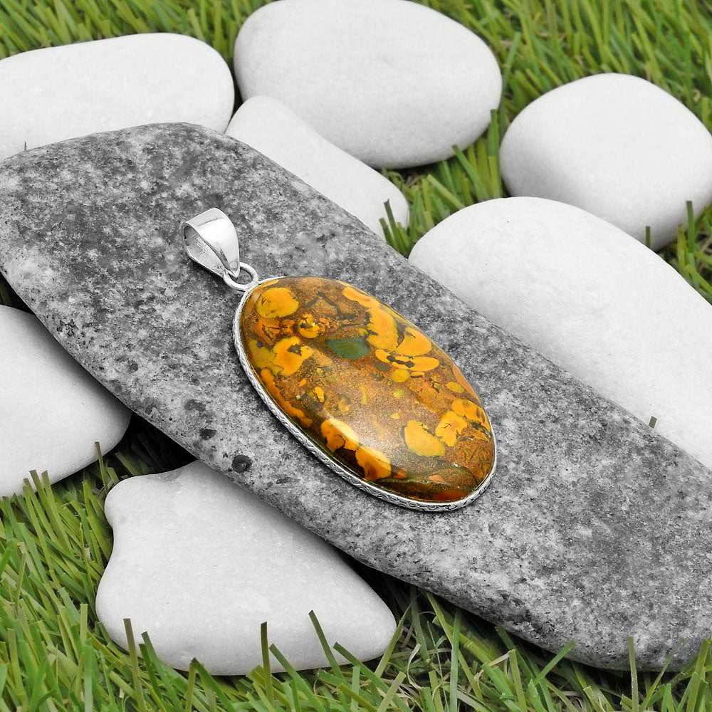 Natural Bamboo Jasper Pendant P-1053 SDP112660