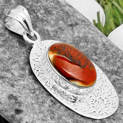 Natural Red Moss Agate Pendant P-1392 SDP112686