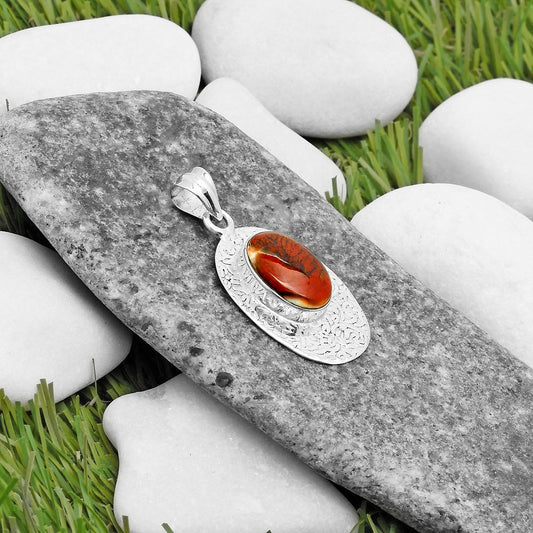 Natural Red Moss Agate Pendant P-1392 SDP112686