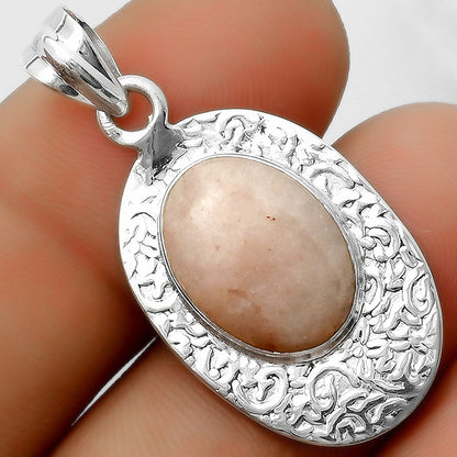 Natural Pink Scolecite Pendant P-1392 SDP112687