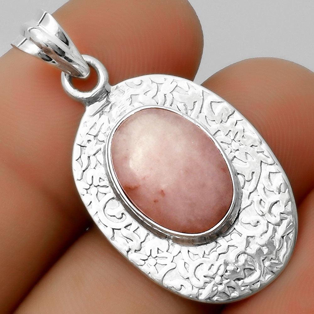 Natural Pink Scolecite Pendant P-1392 SDP112688