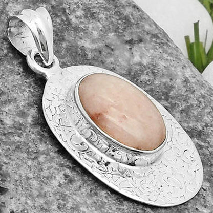 Natural Pink Scolecite Pendant P-1392 SDP112688