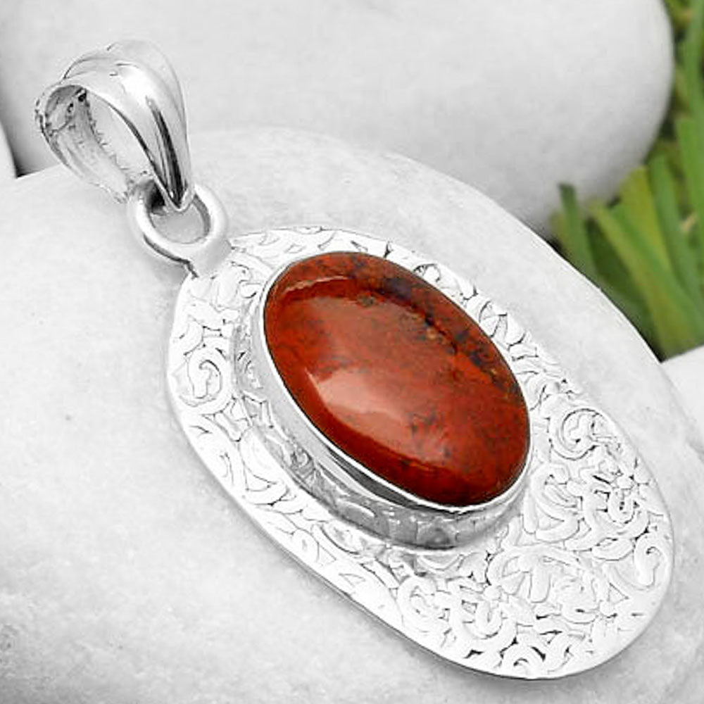 Natural Red Moss Agate Pendant P-1392 SDP112699