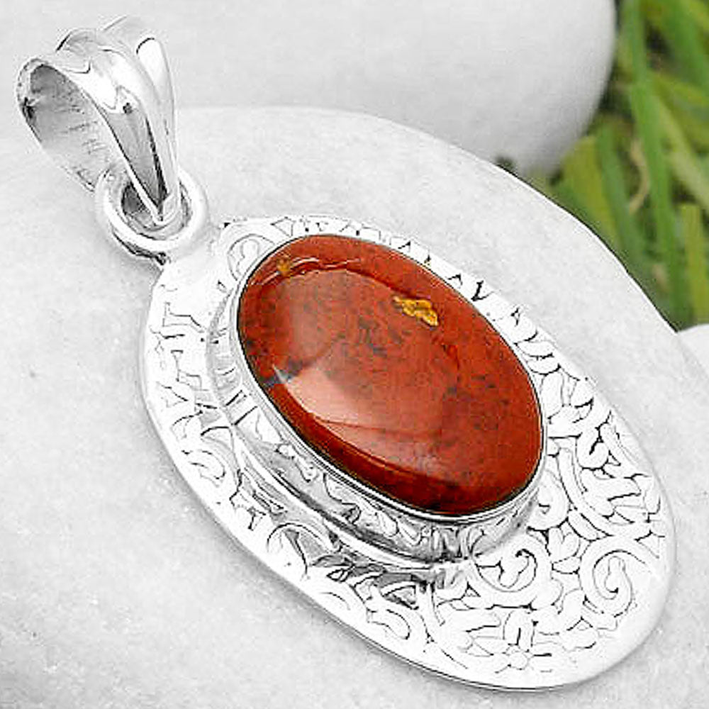 Natural Red Moss Agate Pendant P-1392 SDP112706