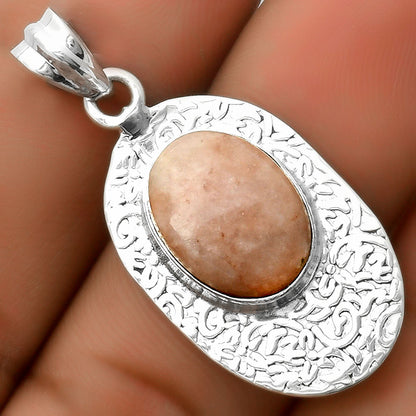 Natural Pink Scolecite Pendant P-1392 SDP112716