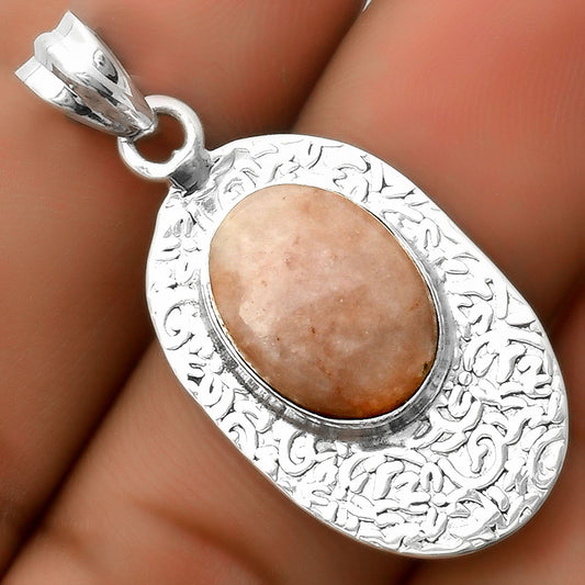 Natural Pink Scolecite Pendant P-1392 SDP112716