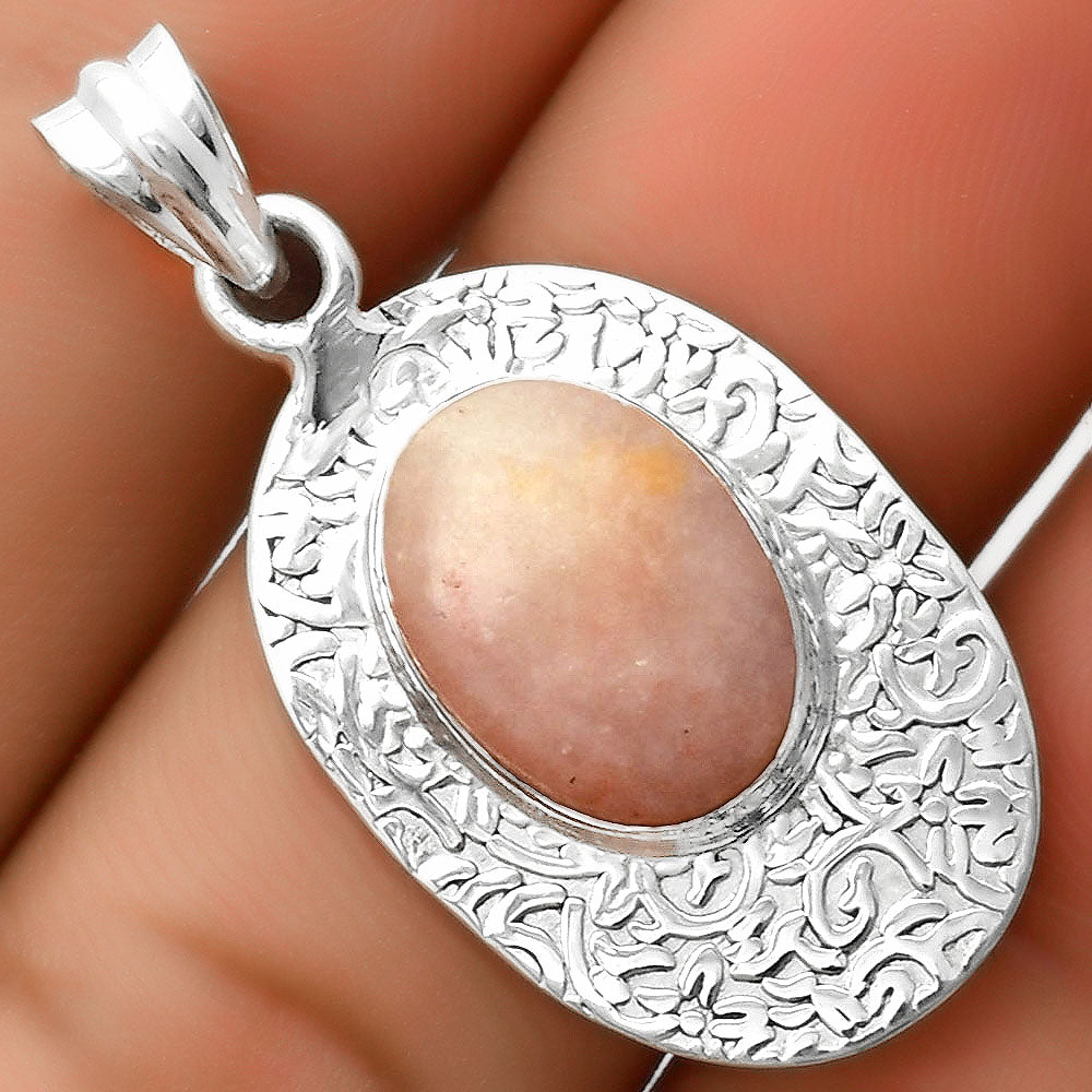 Natural Pink Scolecite Pendant P-1392 SDP112718