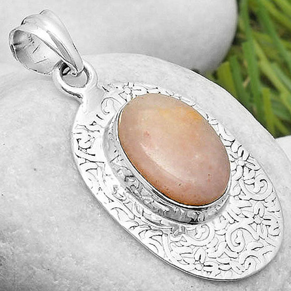 Natural Pink Scolecite Pendant P-1392 SDP112718