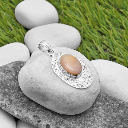 Natural Pink Scolecite Pendant P-1392 SDP112718