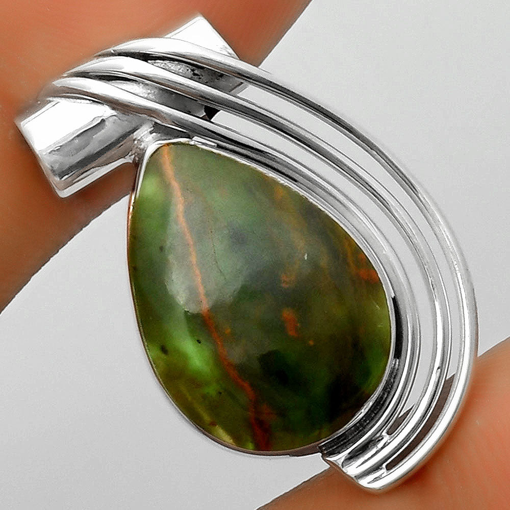 Natural Turkish Rainforest Chrysocolla Pendant P-1432 SDP112735