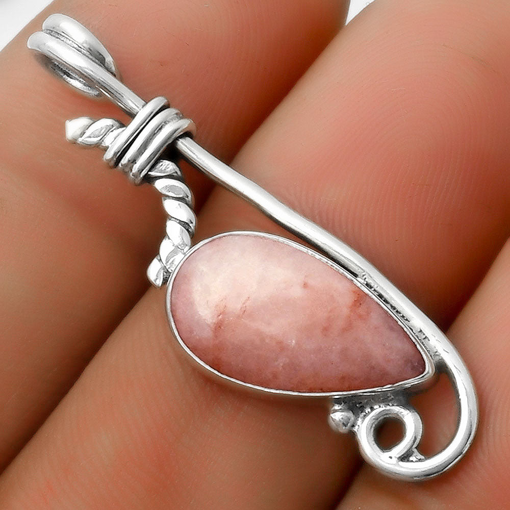 Natural Pink Scolecite Pendant P-1682 SDP112877
