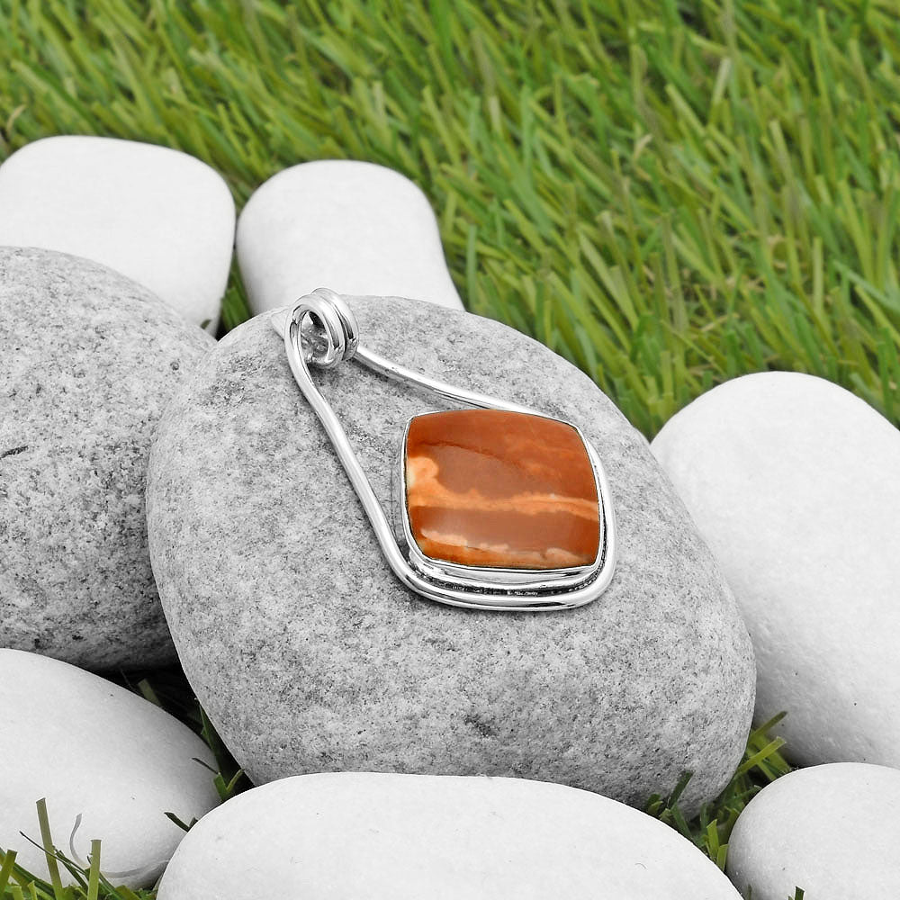 Natural Red Mookaite Pendant P-1590 SDP112933