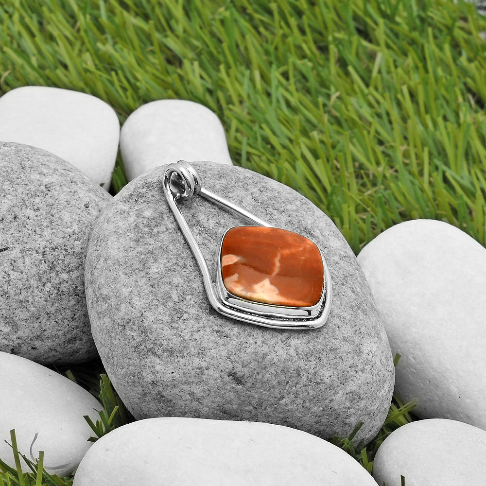 Natural Red Mookaite Pendant P-1590 SDP112940