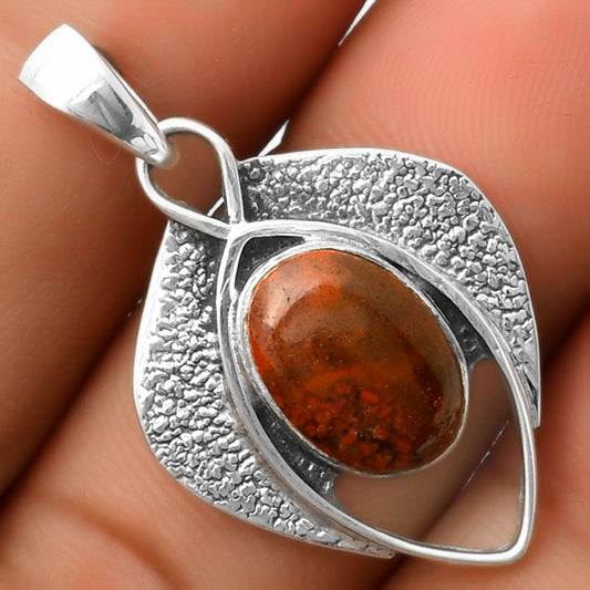 Southwest Style - Red Moss Agate Pendant P-1402 SDP112966