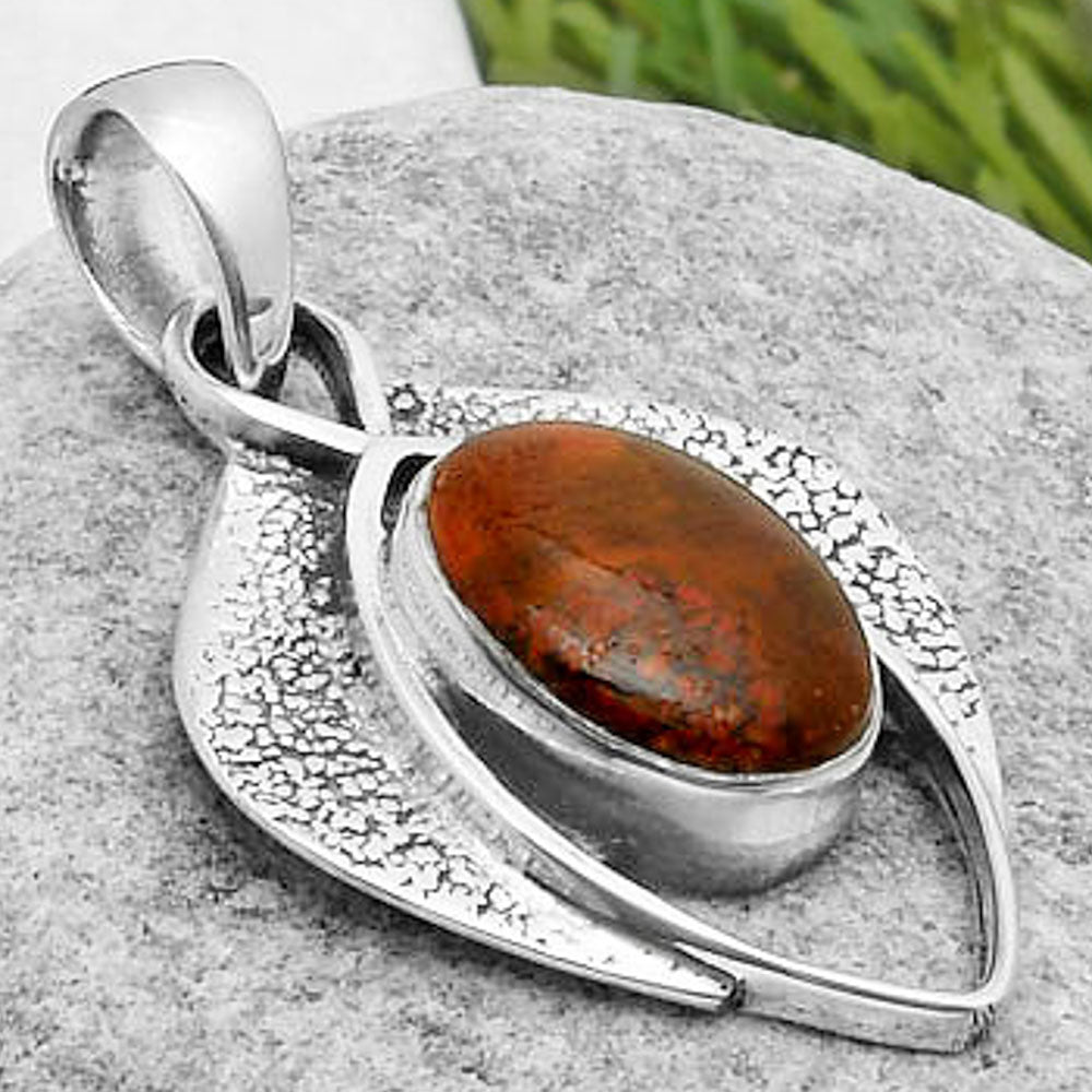 Southwest Style - Red Moss Agate Pendant P-1402 SDP112966