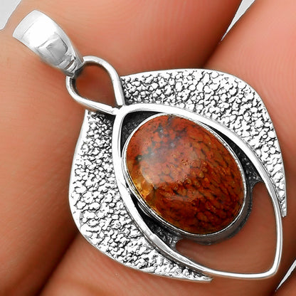 Southwest Style - Red Moss Agate Pendant P-1402 SDP112976