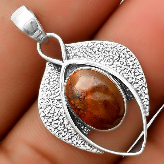 Southwest Style - Red Moss Agate Pendant P-1402 SDP112995