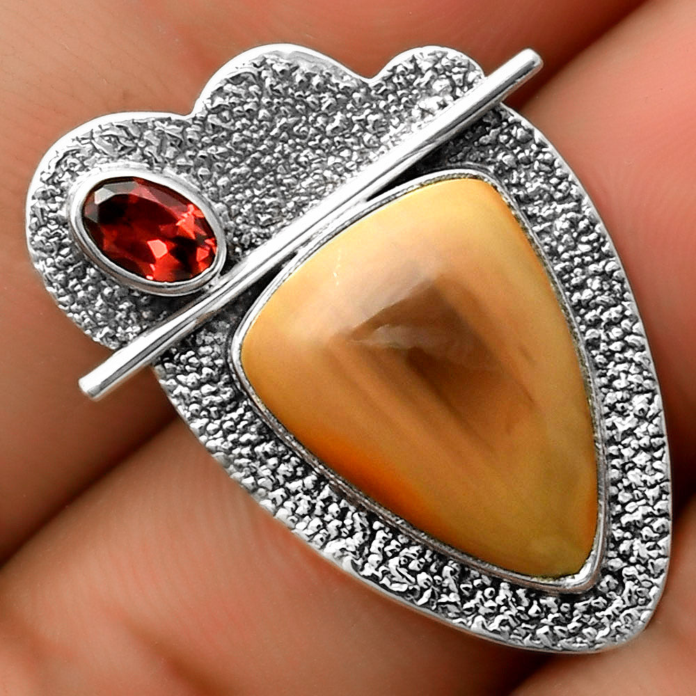 Imperial Jasper - Mexico & Garnet Pendant P-1338 SDP113028