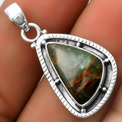 Natural Turkish Rainforest Chrysocolla Pendant P-1495 SDP113118