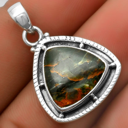 Natural Turkish Rainforest Chrysocolla Pendant P-1495 SDP113144