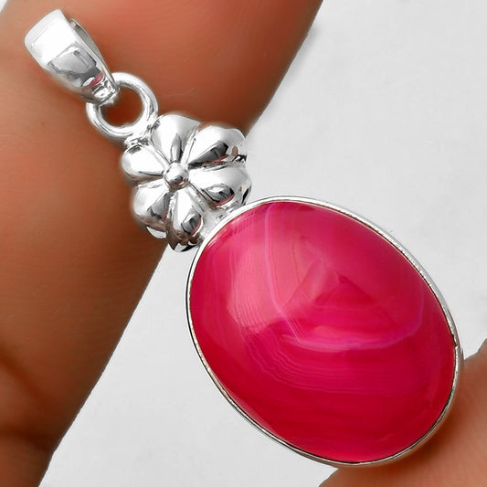 Natural Pink Botswana Agate Pendant P-1308 SDP113163